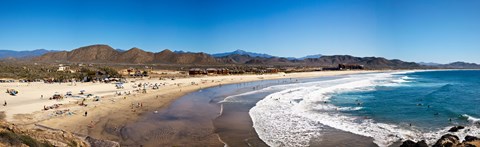 Framed Tourists at Cerritos Beach, Todos Santos, Baja California Sur, Mexico Print