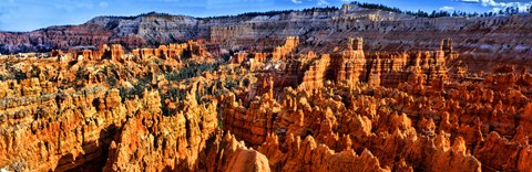 Framed Hoodoo rock formations in Bryce Canyon National Park, Utah, USA Print