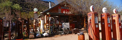 Framed Old Frontier Gas Station, Embudo, New Mexico Print