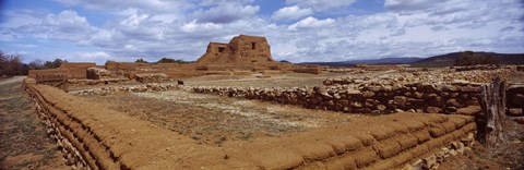 Framed Church ruins, Pecos National Historical Park, New Mexico, USA Print