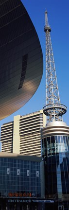 Framed Bridgestone Arena tower at Nashville, Tennessee, USA Print