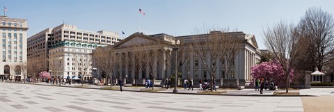 Framed North face of the U.S. Treasury Building at The Mall, Washington DC, USA Print