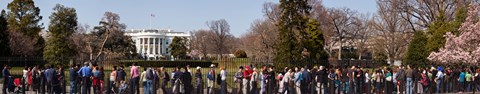 Framed Tourists in front of White House, Washington DC, USA Print