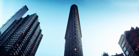 Framed Low angle view of the skyscrapers, Flatiron Building, 23rd Street, Manhattan, New York City, New York State, USA Print