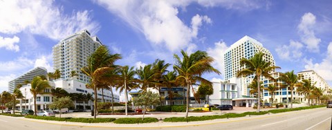 Framed Hotel in a city, Fort Lauderdale, Florida, USA Print