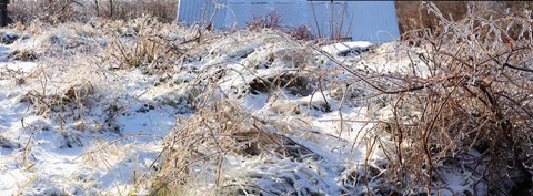 Framed Snow covered hill, Saint-Blaise-sur-Richelieu, Quebec, Canada Print