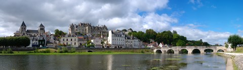 Framed Castle on a hill, Saint Aignan, Loire-Et-Cher, Loire Valley, France Print