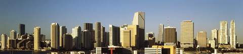 Framed Miami, Florida Skyline 2012 Print