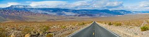 Framed Road passing through a desert, Death Valley, Death Valley National Park, California, USA Print