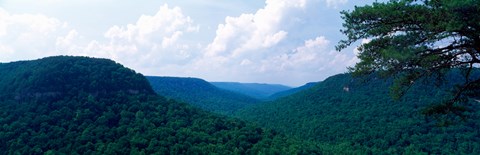 Framed Mountain range, Milligans Overlook Creek Falls State Park, Pikeville, Bledsoe County, Tennessee, USA Print