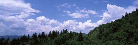 Framed Clouds over mountains, Cherokee, Blue Ridge Parkway, North Carolina, USA Print