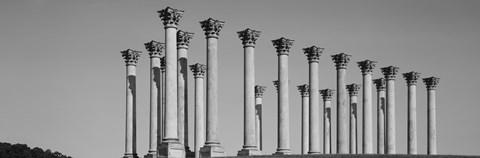 Framed Low angle view of columns, National Capitol Columns, National Arboretum, Washington DC, USA Print