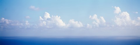 Framed Clouds over the sea, Virgin Gorda, British Virgin Islands Print