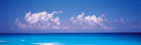 Framed Sea View, Cancun Mexico Print