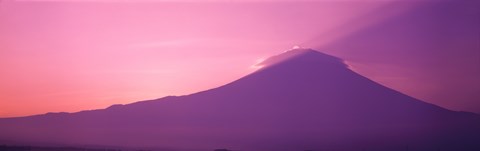 Framed Sunset over Mt Fuji Shizuoka Japan Print