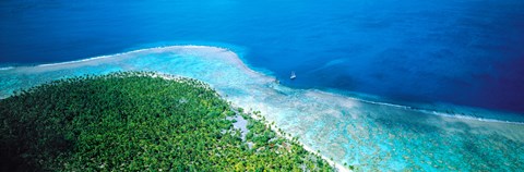 Framed Aerial Polynesia Print