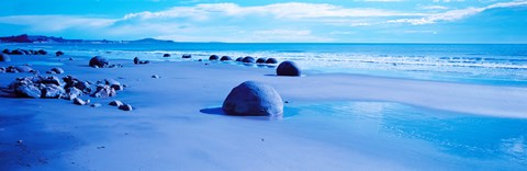 Framed Beach on South Island New Zealand Print