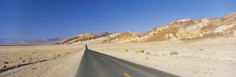 Framed Road passing through mountains, Death Valley National Park, California, USA Print