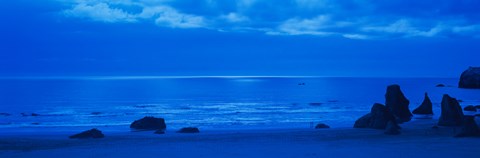Framed Ocean at night, Bandon State Natural Area, Bandon, Coos County, Oregon Print