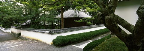 Framed Trees near a temple, Nanzenji Temple, Kyoto, Kyoto Prefecture, Kinki Region, Honshu, Japan Print