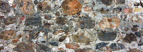 Framed Close-up of a stone wall, St. John, US Virgin Islands Print