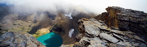 Framed High angle view of a lake, Continental Divide, US Glacier National Park, Montana, USA Print
