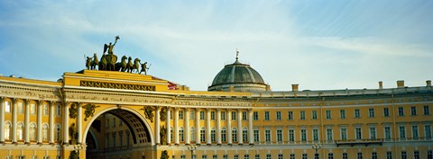 Framed Low angle view of a building, General Staff Building, State Hermitage Museum, Palace Square, St. Petersburg, Russia Print