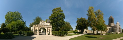 Framed Renaissance Gate, Church of Notre Dame, Surgeres, Charente-Maritime, Poitou-Charentes, France Print