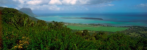 Framed Island in the Indian Ocean, Mauritius Island, Mauritius Print