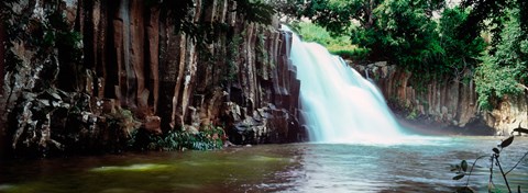 Framed Waterfall, Rochester Falls, Mauritius Island, Mauritius Print