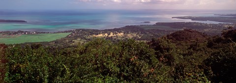 Framed Coastline, Mauritius Island, Mauritius Print