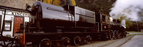 Framed Kingston Flyer vintage steam train, Kingston, Otago Region, South Island, New Zealand Print