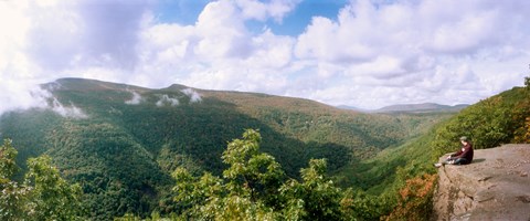 Framed Clouds over mountain, Sunset Rock, Kaaterskill Falls area, Catskill Mountains, New York State, USA Print