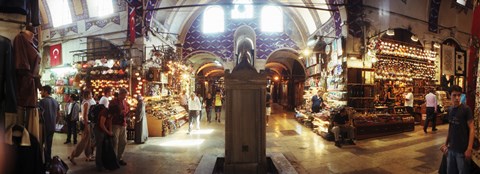 Framed Tourists in a market, Grand Bazaar, Istanbul, Turkey Print