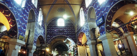 Framed Interiors of a market, Grand Bazaar, Istanbul, Turkey Print