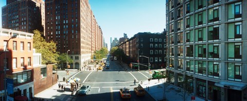 Framed Surrounding streets and buildings from the High Line in Chelsea, New York City, New York State, USA Print