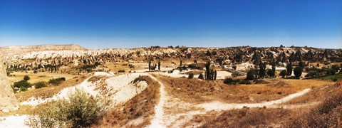 Framed Road passing through Cappadocia, Central Anatolia Region, Turkey Print