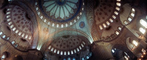 Framed Panoramic Images of a Blue Mosque, Istanbul, Turkey Print