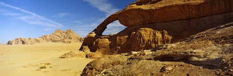 Framed Natural arch, Eye of the Eagle Arch, Wadi Rum, Jordan Print