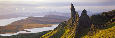 Framed Old Man of Storr Mountains, Isle of Skye, Inner Hebrides, Highland Region, Scotland Print