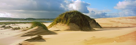 Framed Clouds over sand dunes, Sands of Forvie, Newburgh, Aberdeenshire, Scotland Print