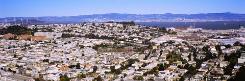 Framed Houses in a city, San Francisco, California, USA Print