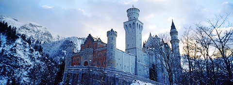 Framed Neuschwanstein Castle in winter, Bavaria, Germany Print