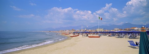 Framed Resort on the beach, Viareggio, Tuscany, Italy Print
