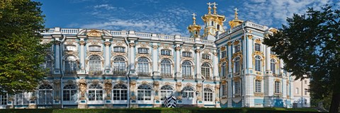 Framed Facade of a palace, Catherine Palace, Tsarskoye Selo, St. Petersburg, Russia Print