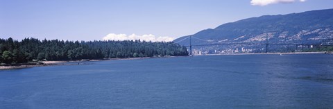 Lions Gate Bridge with Mountain in the Background, Vancouver, British Columbia, Canada by Panoramic Images