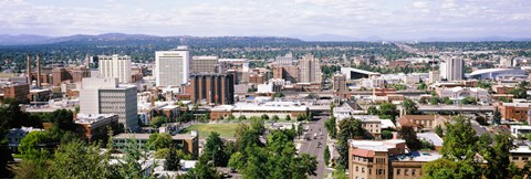Framed Spokane, Washington State Print