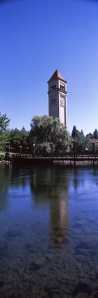 Framed Clock Tower at Riverfront Park, Spokane, Washington State, USA Print