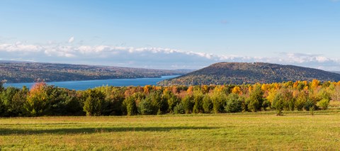 Framed Bluff on Keuka Lake in autumn, Finger Lakes, New York State, USA Print