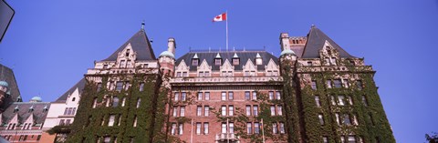 Framed Low angle view of the Empress Hotel, Victoria, Vancouver Island, British Columbia, Canada Print